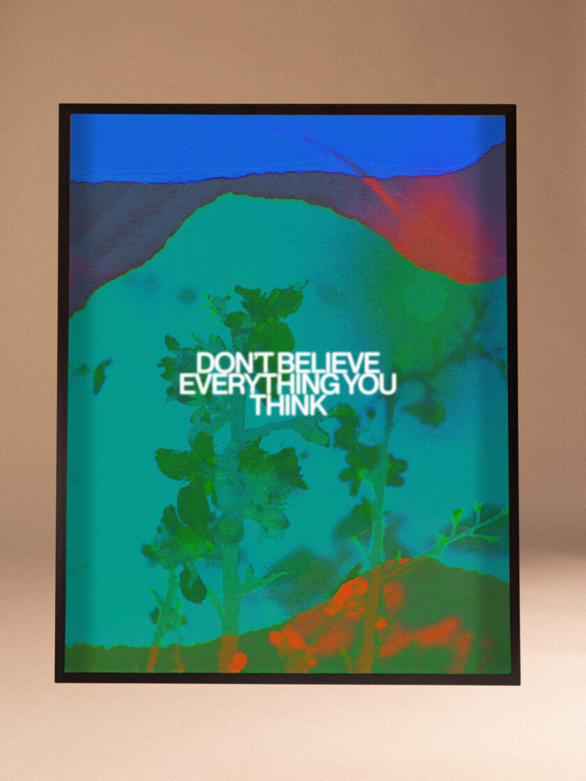 Póster Don’t believe everything you think