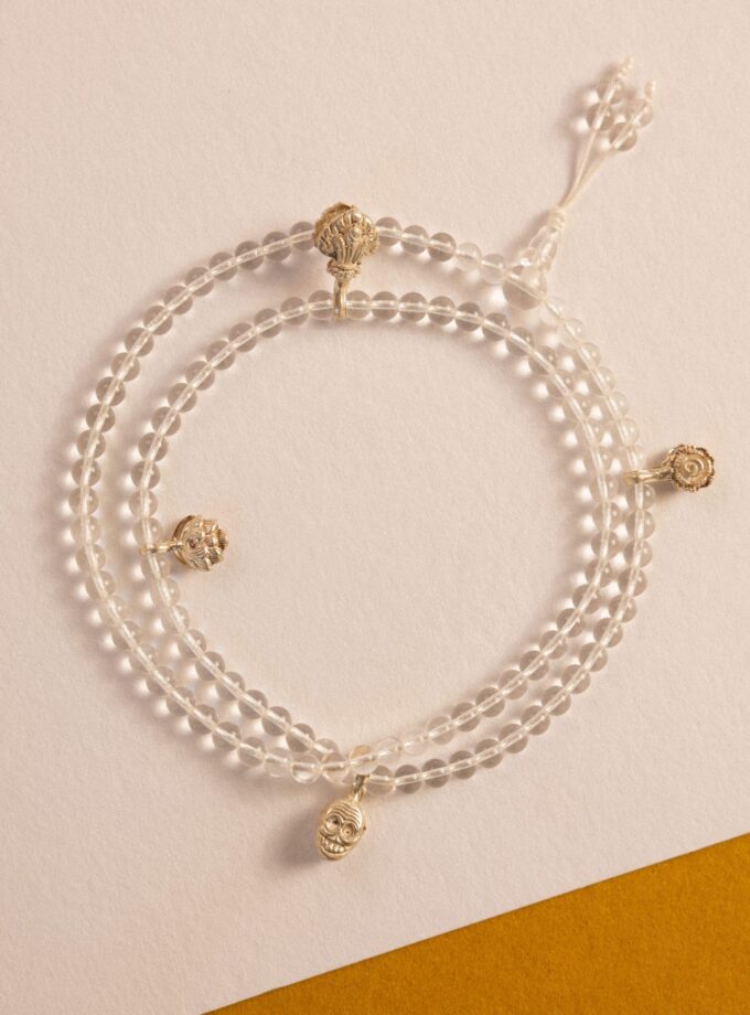 Marcador de plata de flor