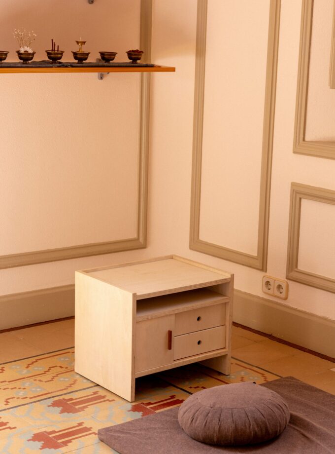 Mesa de práctica de madera de chopo