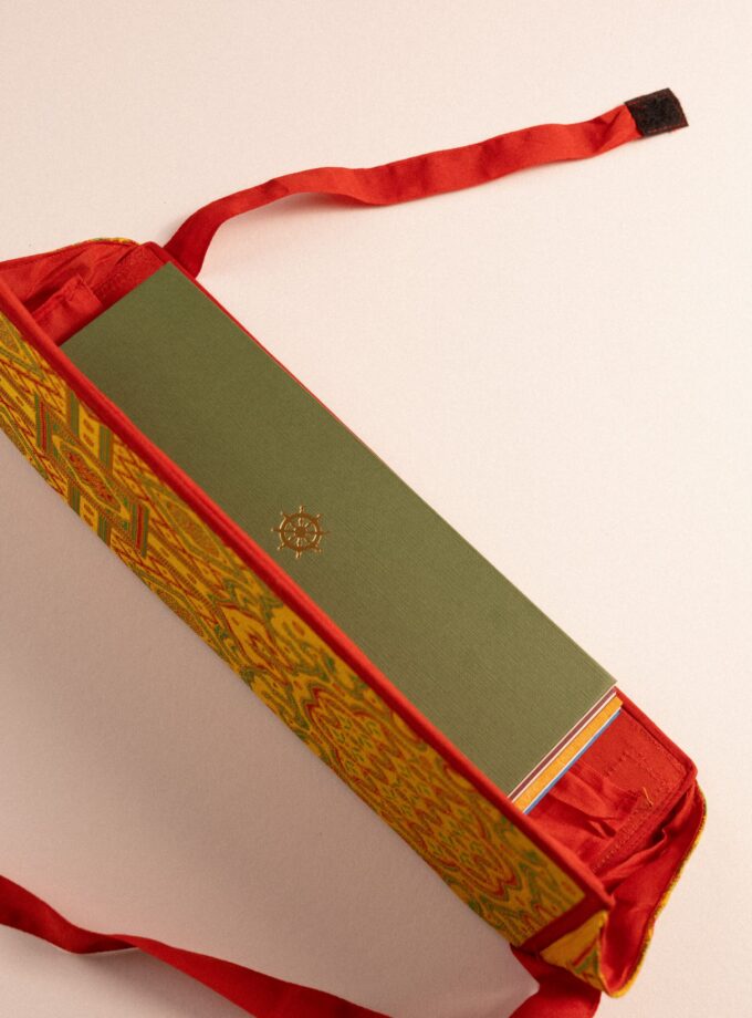 Portasadhanas cenefa azul